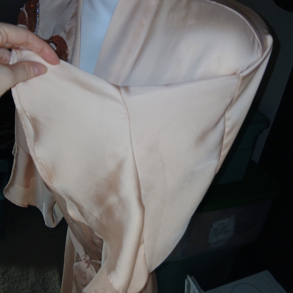 Victoria's Secret Georgette Satin Robe with Sequin Bow Gorgeous - Picture 16 of 16